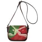 Green Bull And Red Bear Stock Print Saddle Bag