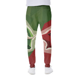 Green Bull And Red Bear Stock Print Scuba Joggers