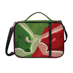 Green Bull And Red Bear Stock Print Shoulder Strap Bible Bag
