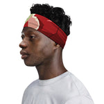 Green Bull And Red Bear Stock Print Sports Headband