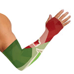 Green Bull And Red Bear Stock Print Sun Protection Arm Sleeves