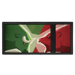 Green Bull And Red Bear Stock Print Trifold Wallet
