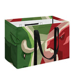 Green Bull And Red Bear Stock Print Utility Tote Bag