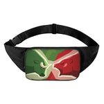 Green Bull And Red Bear Stock Print Waist Bag