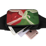 Green Bull And Red Bear Stock Print Waist Bag