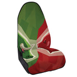 Green Bull And Red Bear Stock Print Waterproof Car Seat Cover