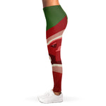 Green Bull And Red Bear Stock Print Women's Leggings