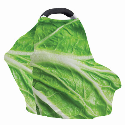 Green Cabbage Leaf Print Baby Seat Cover