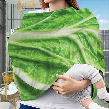 Green Cabbage Leaf Print Baby Seat Cover