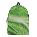 Green Cabbage Leaf Print School Backpack