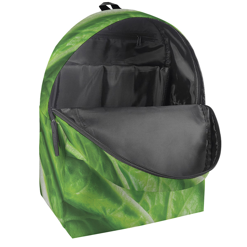 Green Cabbage Leaf Print Backpack