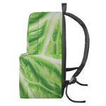 Green Cabbage Leaf Print Backpack