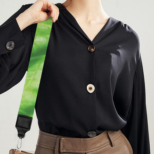 Green Cabbage Leaf Print Bag Strap