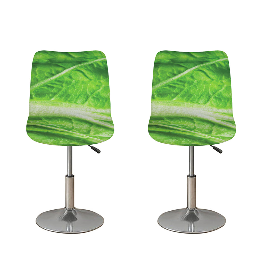 Green Cabbage Leaf Print Bar Stool Covers