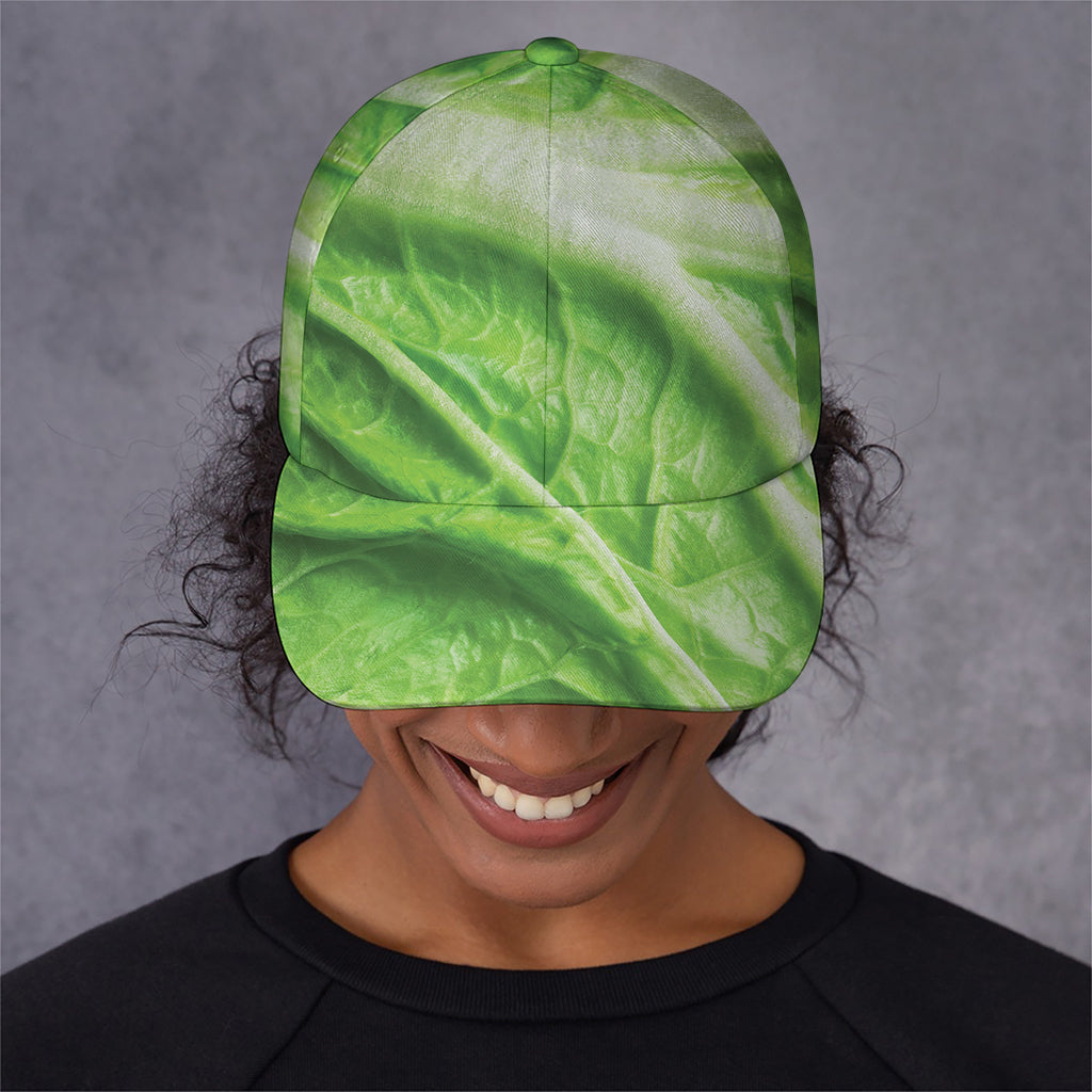 Green Cabbage Leaf Print Baseball Cap