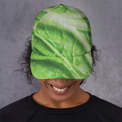 Green Cabbage Leaf Print Baseball Cap