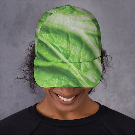 Green Cabbage Leaf Print Baseball Cap