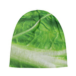 Green Cabbage Leaf Print Beanie