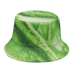 Green Cabbage Leaf Print Bucket Hat
