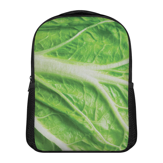 Green Cabbage Leaf Print Casual Backpack