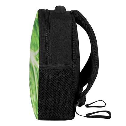 Green Cabbage Leaf Print Casual Backpack