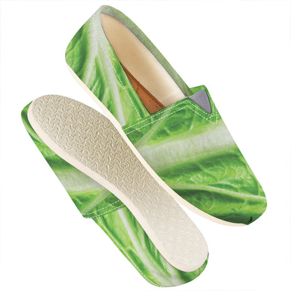 Green Cabbage Leaf Print Casual Shoes