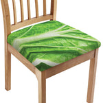 Green Cabbage Leaf Print Chair Cushion Cover