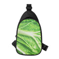 Green Cabbage Leaf Print Sling Bag