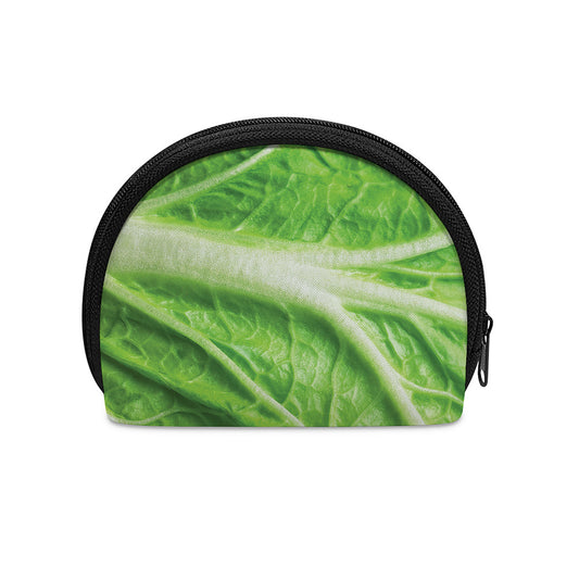 Green Cabbage Leaf Print Coin Purse