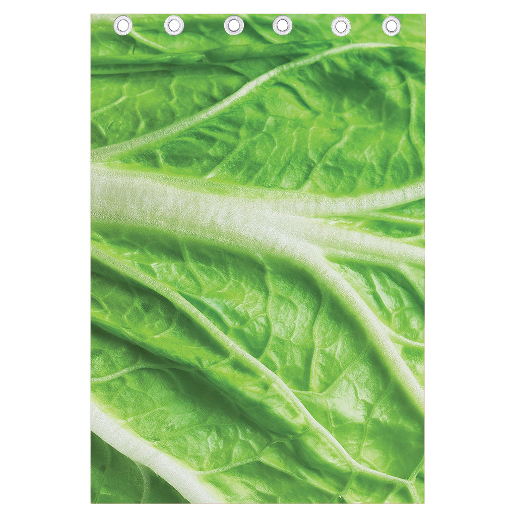 Green Cabbage Leaf Print Curtain