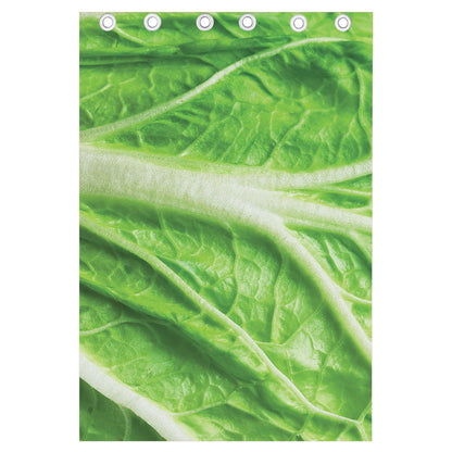Green Cabbage Leaf Print Curtain