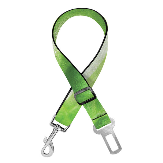 Green Cabbage Leaf Print Dog Seat Belt