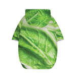 Green Cabbage Leaf Print Dog Zip Up Hoodie