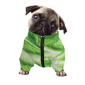 Green Cabbage Leaf Print Dog Zip Up Jacket
