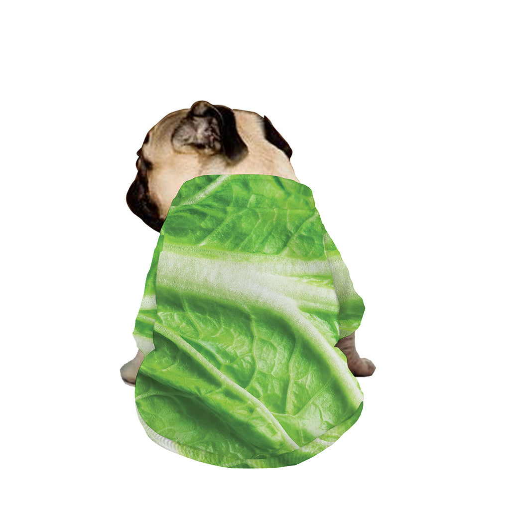 Green Cabbage Leaf Print Dog Zip Up Jacket