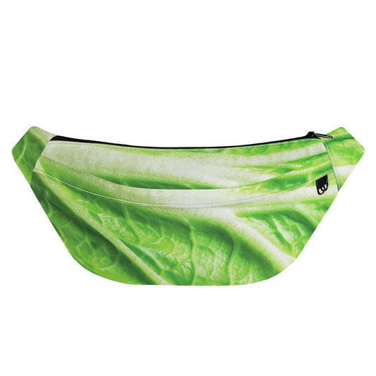 Green Cabbage Leaf Print Fanny Pack