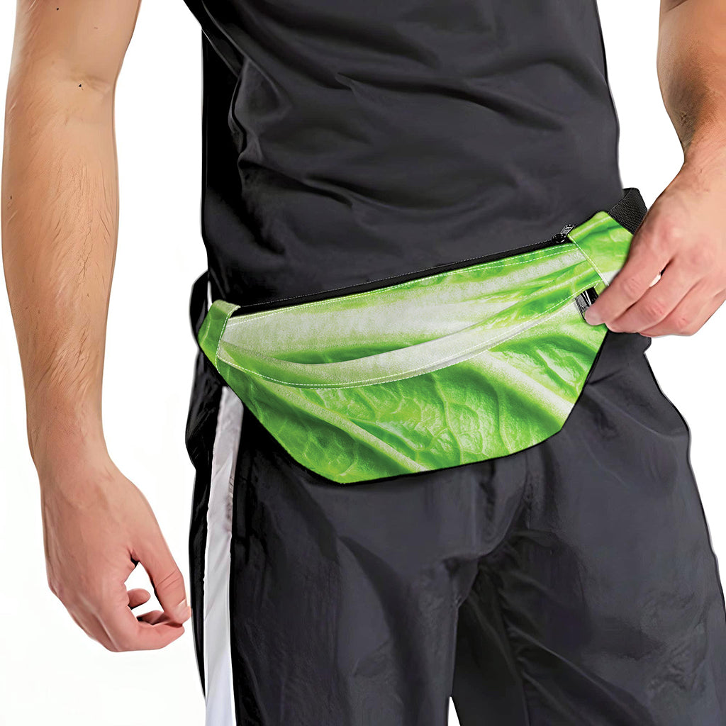 Green Cabbage Leaf Print Fanny Pack