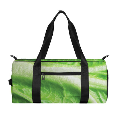 Green Cabbage Leaf Print Gym Bag