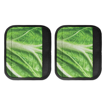 Green Cabbage Leaf Print Handle Covers