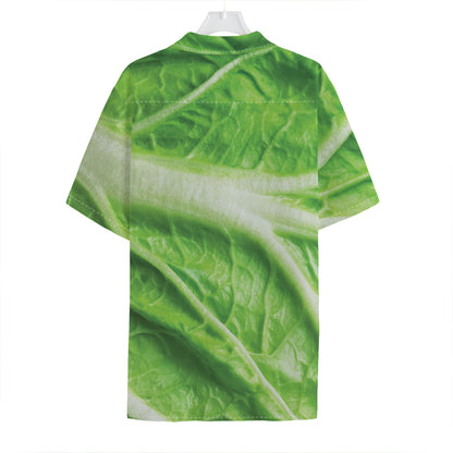 Green Cabbage Leaf Print Hawaiian Shirt