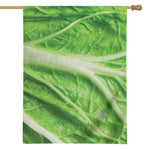 Green Cabbage Leaf Print House Flag