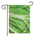 Green Cabbage Leaf Print House Flag