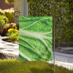 Green Cabbage Leaf Print House Flag