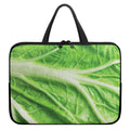 Green Cabbage Leaf Print Laptop Sleeve With Handle