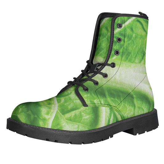 Green Cabbage Leaf Print Backpack