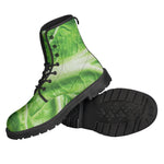 Green Cabbage Leaf Print Backpack