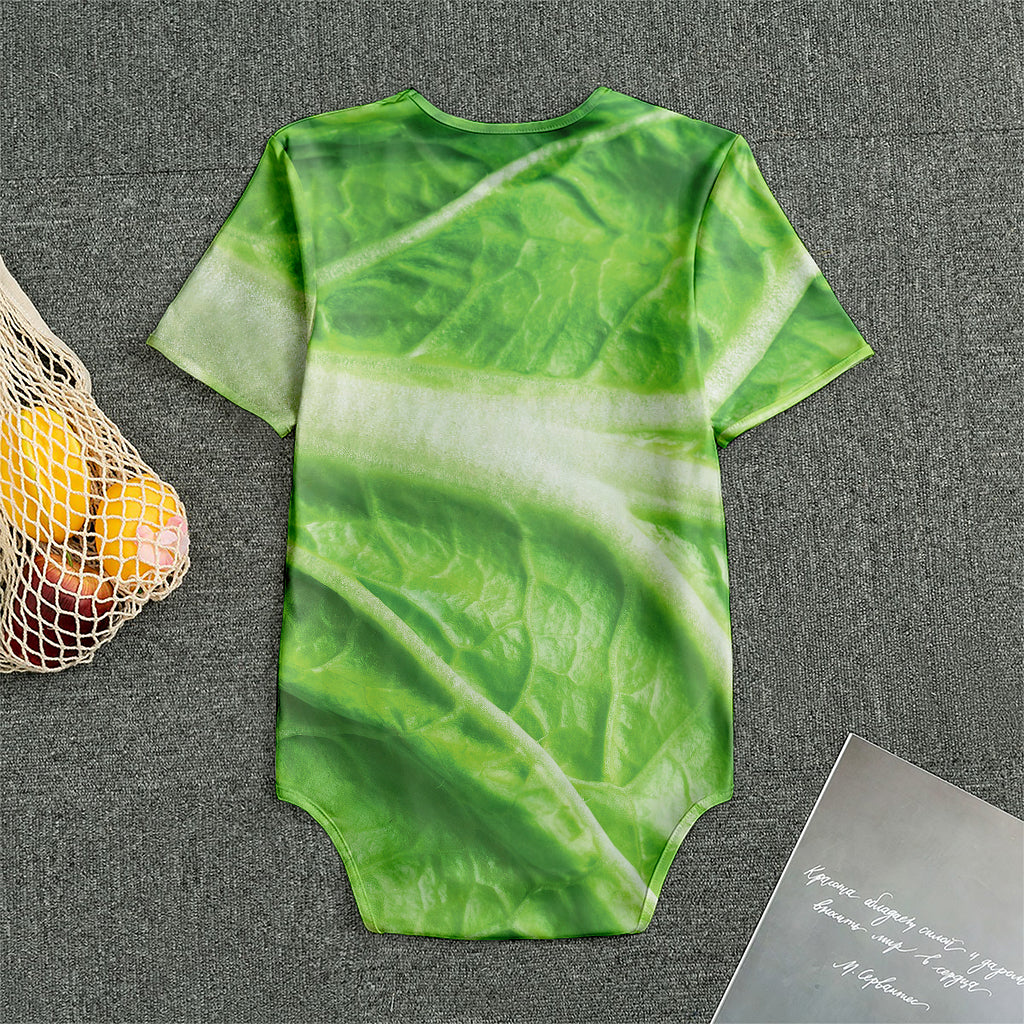 Green Cabbage Leaf Print Men's Bodysuit