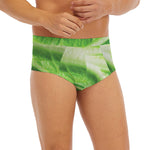 Green Cabbage Leaf Print Men's Briefs