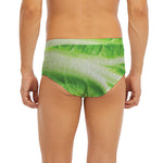 Green Cabbage Leaf Print Men's Briefs