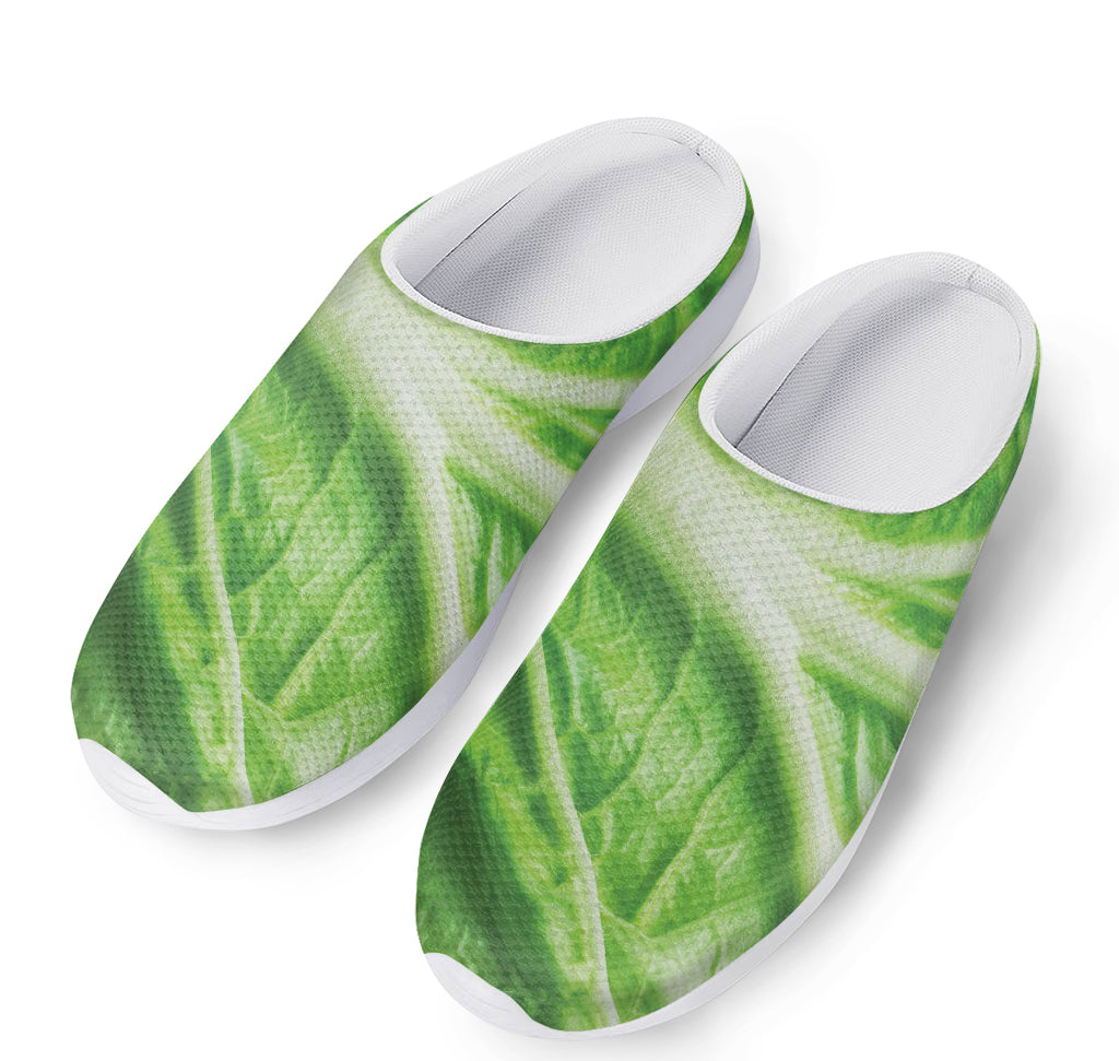 Green Cabbage Leaf Print Mesh Casual Shoes